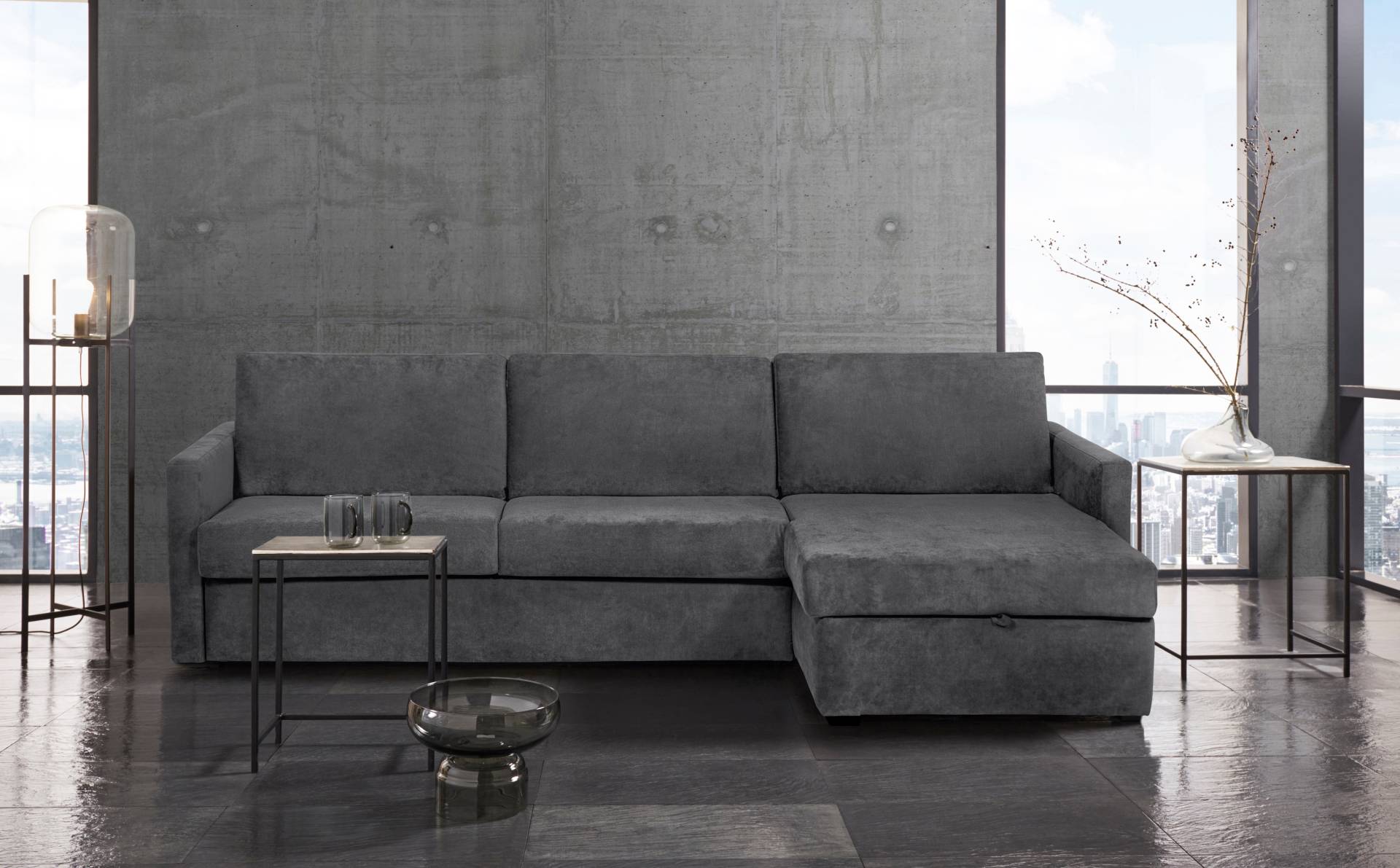 Places of Style Schlafsofa »GOLDPOINT Ecksofa 264 cm, Liegefläche (140/200cm), L-Form,«, Bettfunktion, Bonell-Federkernmatratze und Dauerschläfer-Funktion Places of Style Schlafsofa »GOLDPOINT Ecksofa 264 cm, Liegefläche (140/200cm), L-Form,«, Bettfunktion, Bonell-Federkernmatratze und Dauerschläfer-Funktion von PLACES OF STYLE