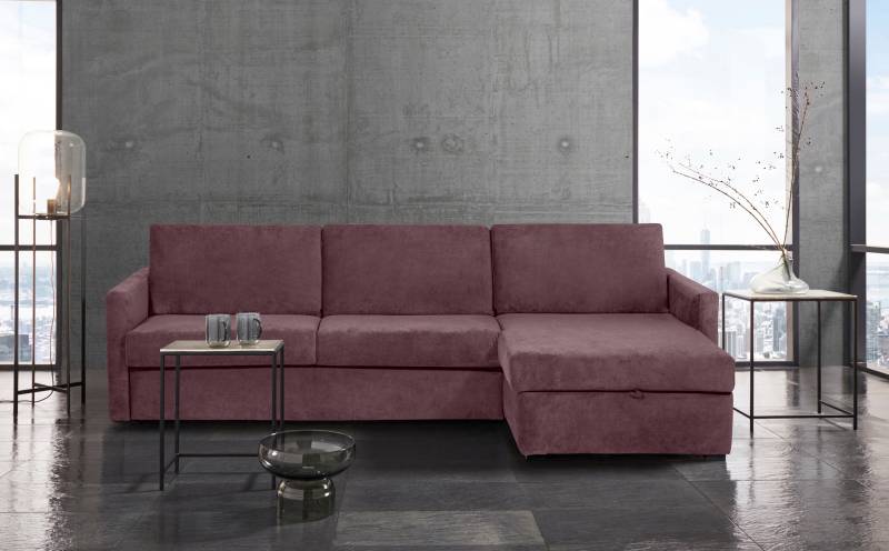 Places of Style Schlafsofa »GOLDPOINT Ecksofa 264 cm, Liegefläche (140/200cm), L-Form,«, Bettfunktion, Bonell-Federkernmatratze und Dauerschläfer-Funktion von PLACES OF STYLE
