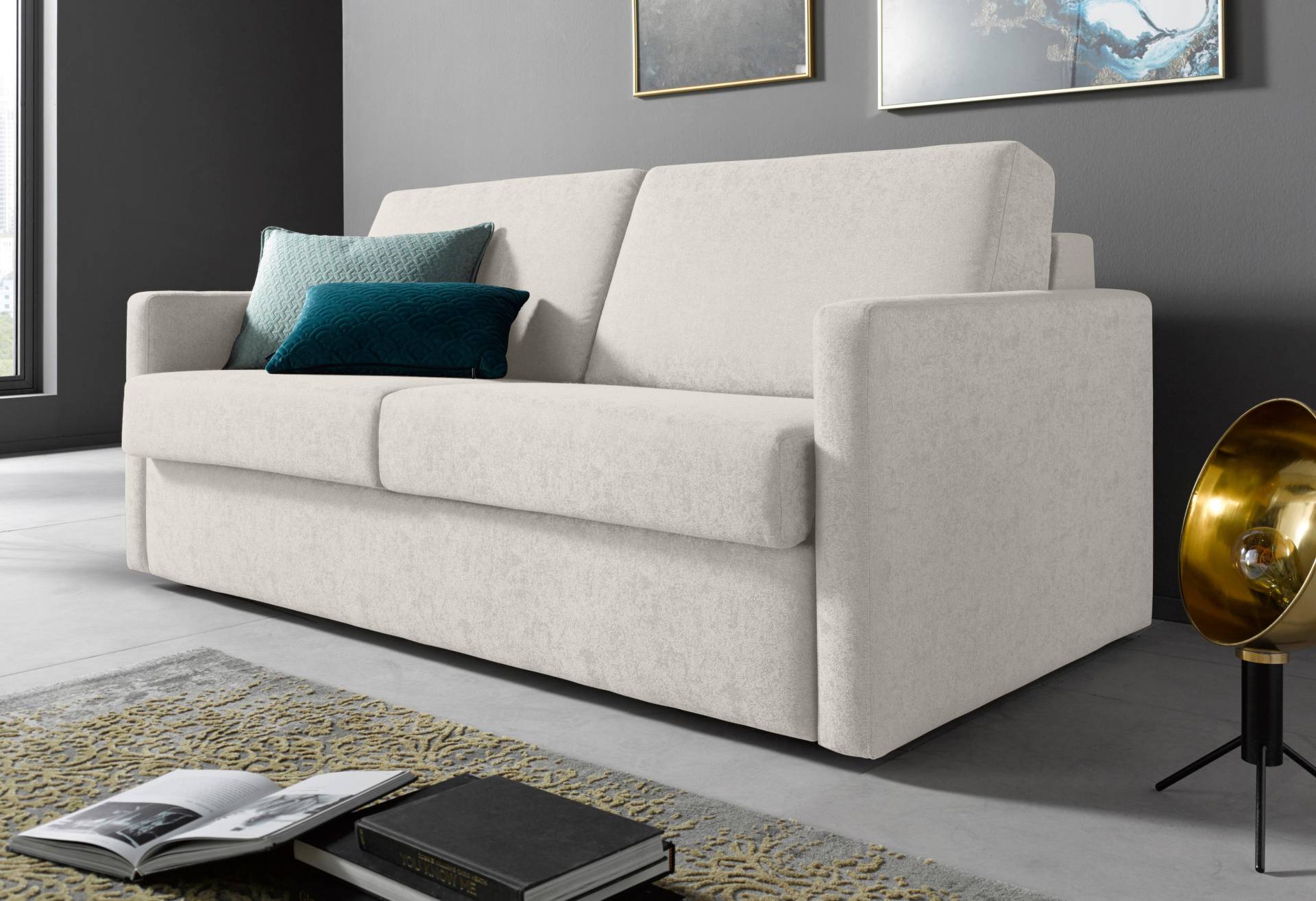 Places of Style Schlafsofa »GOLDPOINT 182cm, Dauerschläfer, Liegefläche 140/200 cm,«, 3-Sitzer mit Bettfunktion, Bonell-Federkernmatratze Places of Style Schlafsofa »GOLDPOINT 182cm, Dauerschläfer, Liegefläche 140/200 cm,«, 3-Sitzer mit Bettfunktion, Bonell-Federkernmatratze von PLACES OF STYLE