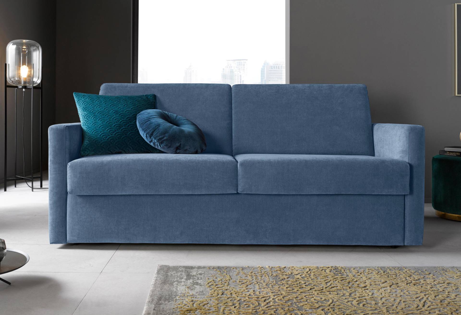 Places of Style Schlafsofa »GOLDPOINT 182cm, Dauerschläfer, Liegefläche 140/200 cm,«, 3-Sitzer mit Bettfunktion, Bonell-Federkernmatratze von PLACES OF STYLE