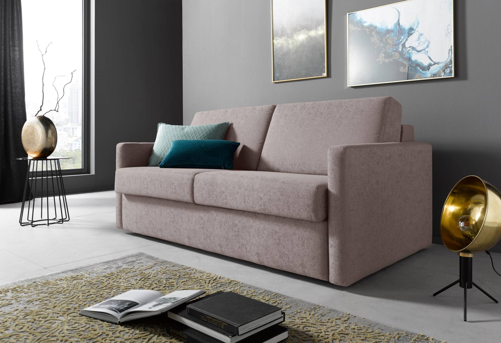 Places of Style Schlafsofa »GOLDPOINT 182cm, Dauerschläfer, Liegefläche 140/200 cm,«, 3-Sitzer mit Bettfunktion, Bonell-Federkernmatratze Places of Style Schlafsofa »GOLDPOINT 182cm, Dauerschläfer, Liegefläche 140/200 cm,«, 3-Sitzer mit Bettfunktion, Bonell-Federkernmatratze von PLACES OF STYLE