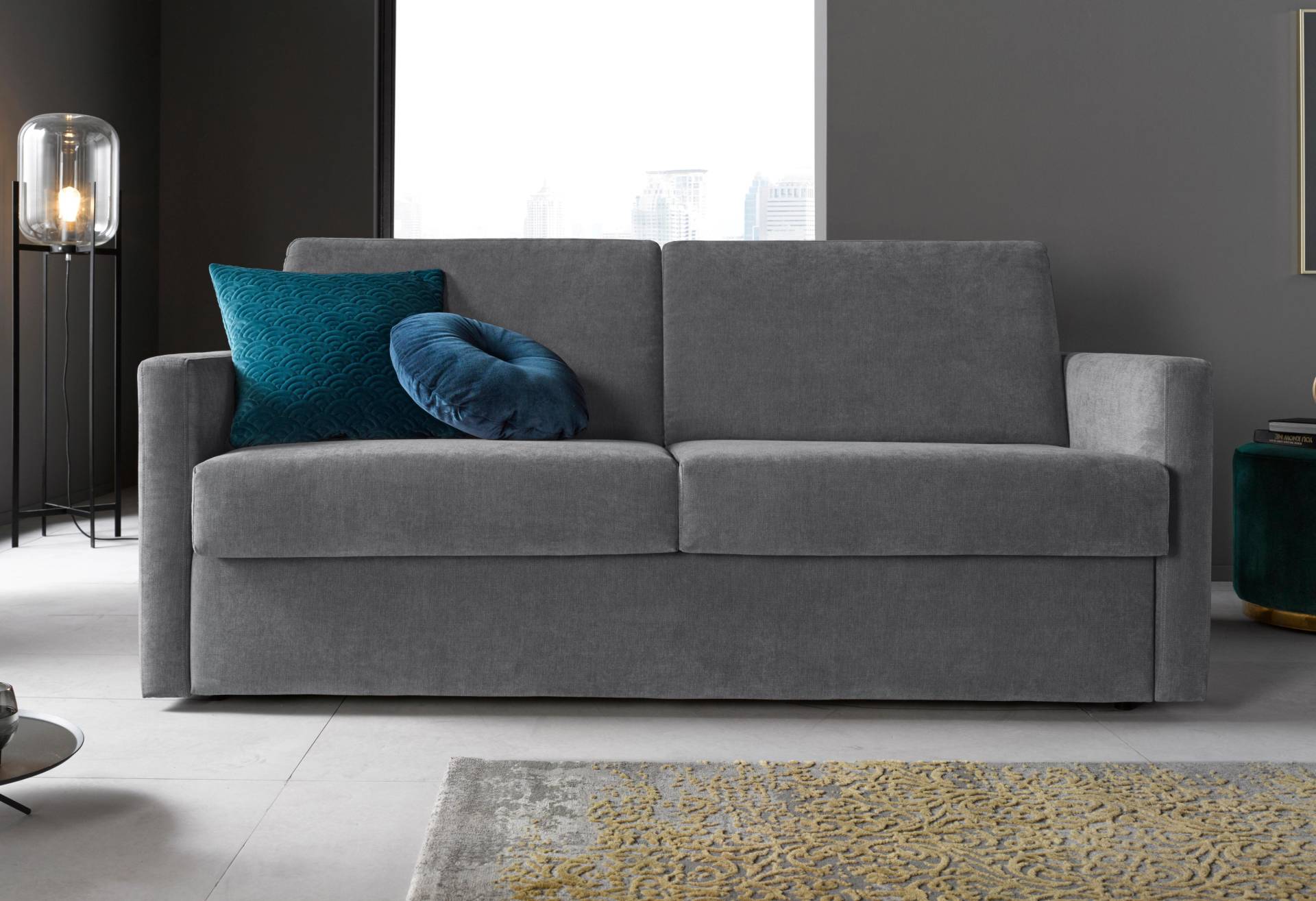Places of Style Schlafsofa »GOLDPOINT 182cm, Dauerschläfer, Liegefläche 140/200 cm,«, 3-Sitzer mit Bettfunktion, Bonell-Federkernmatratze von PLACES OF STYLE