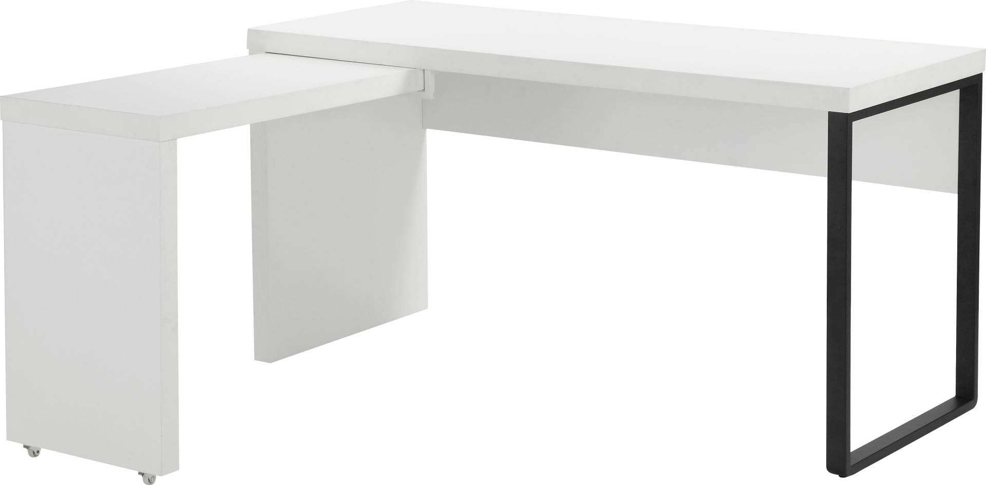 Places of Style Schreibtisch »Maniago, Computertisch;«, weisser Eckschreibtisch mit rollbarem Element, 140x81-131 cm Places of Style Schreibtisch »Maniago, Computertisch;«, weisser Eckschreibtisch mit rollbarem Element, 140x81-131 cm von PLACES OF STYLE