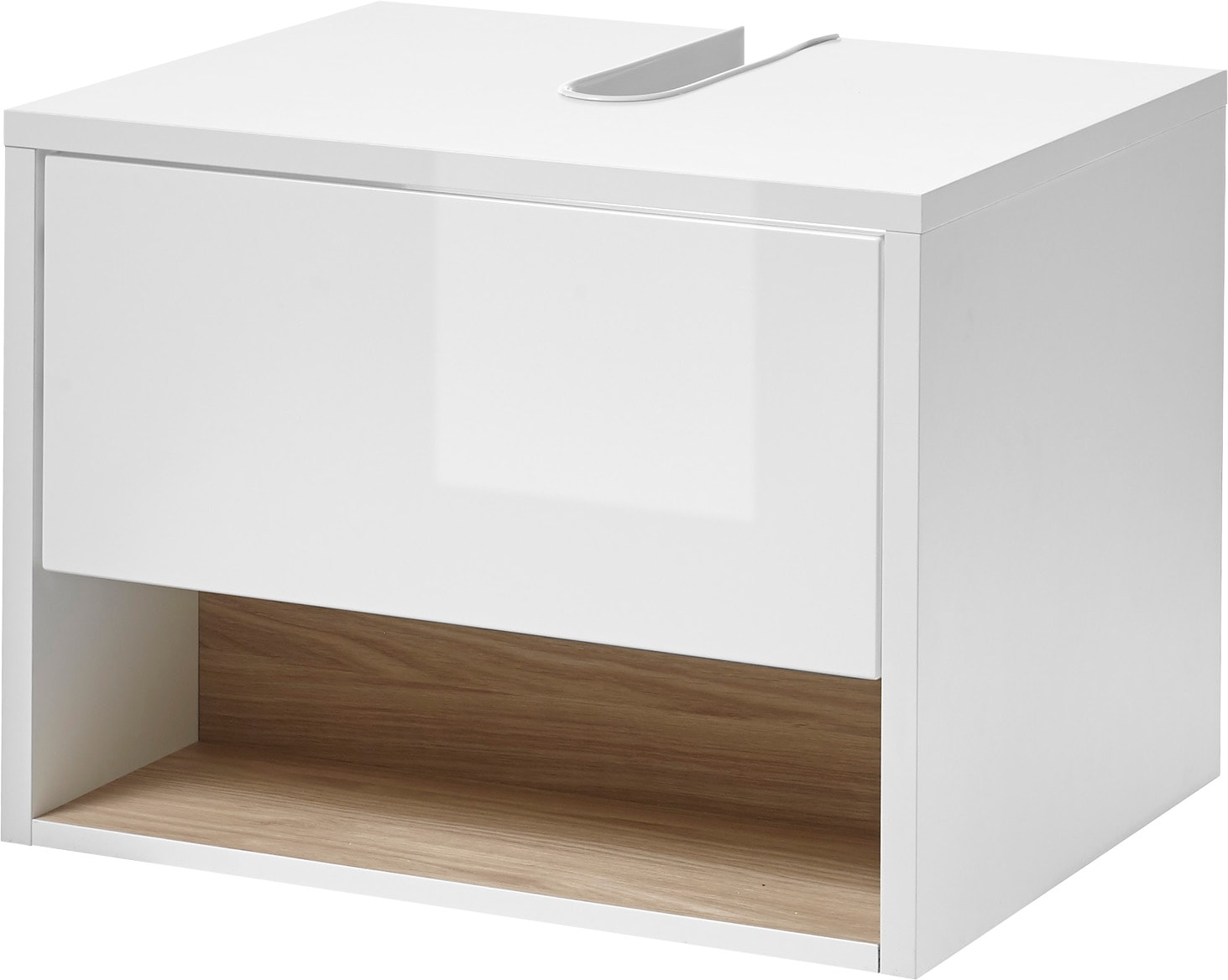 Places of Style Waschbeckenunterschrank »Studio Line, Badschrank in Hochglanz Weiss, Waschtisch«, in zwei Farben verfügbar, ausreichend Stauraum Places of Style Waschbeckenunterschrank »Studio Line, Badschrank in Hochglanz Weiss, Waschtisch«, in zwei Farben verfügbar, ausreichend Stauraum von PLACES OF STYLE