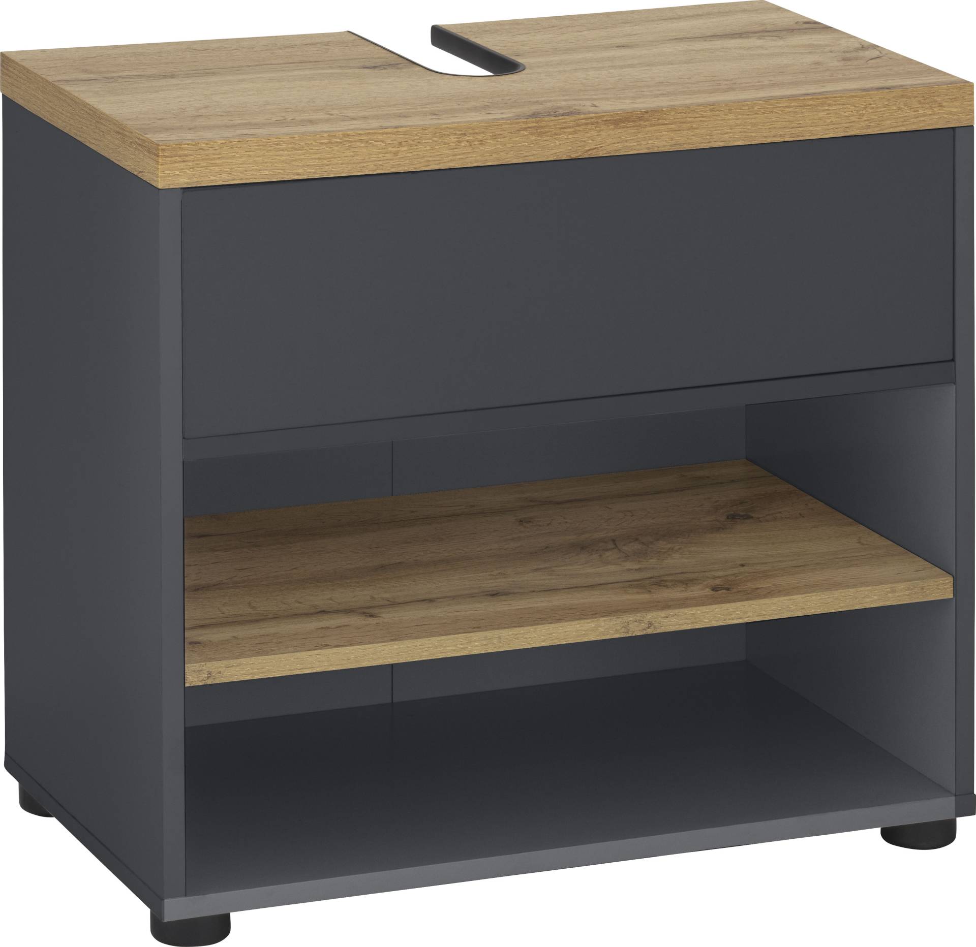 Places of Style Waschbeckenunterschrank »Thessa«, Klappe und Siphonausschnitt, Push-to-open Funktion, BxH: 60 x 56,5 cm Places of Style Waschbeckenunterschrank »Thessa«, Klappe und Siphonausschnitt, Push-to-open Funktion, BxH: 60 x 56,5 cm von PLACES OF STYLE