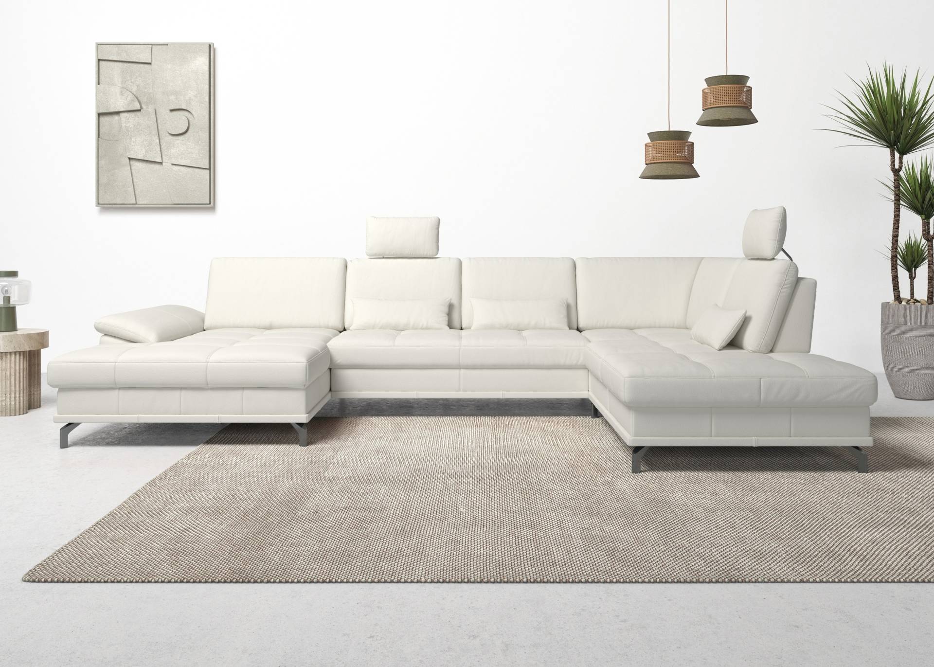 Places of Style Wohnlandschaft »Costello U-Form, mit Sitztiefenverstellung, Armteilverstellung und«, 3 Nierenkissen, optional Bettfunktion und Bettkasten Places of Style Wohnlandschaft »Costello U-Form, mit Sitztiefenverstellung, Armteilverstellung und«, 3 Nierenkissen, optional Bettfunktion und Bettkasten von PLACES OF STYLE