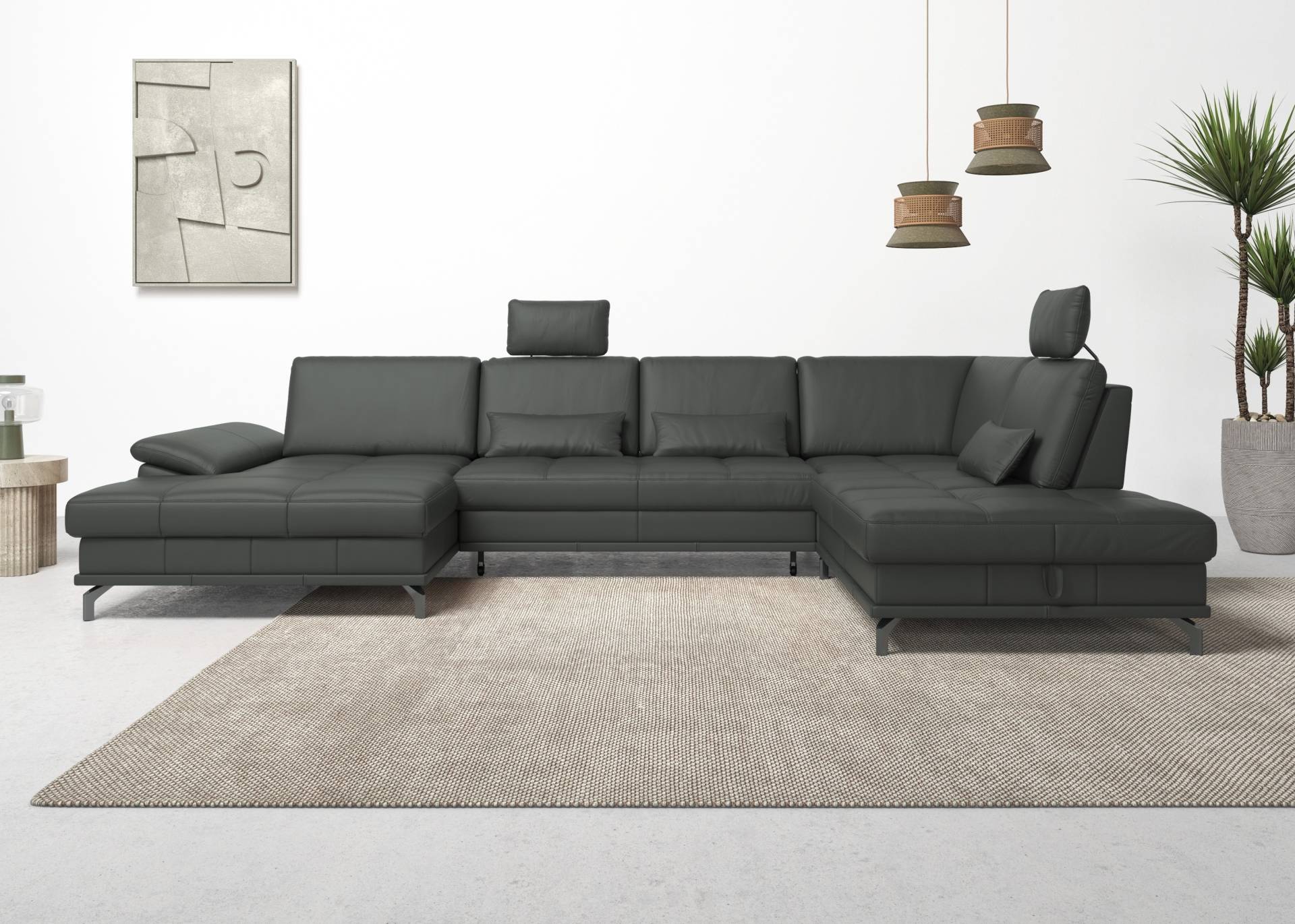 Places of Style Wohnlandschaft »Costello U-Form, mit Sitztiefenverstellung, Armteilverstellung und«, 3 Nierenkissen, optional Bettfunktion und Bettkasten Places of Style Wohnlandschaft »Costello U-Form, mit Sitztiefenverstellung, Armteilverstellung und«, 3 Nierenkissen, optional Bettfunktion und Bettkasten von PLACES OF STYLE