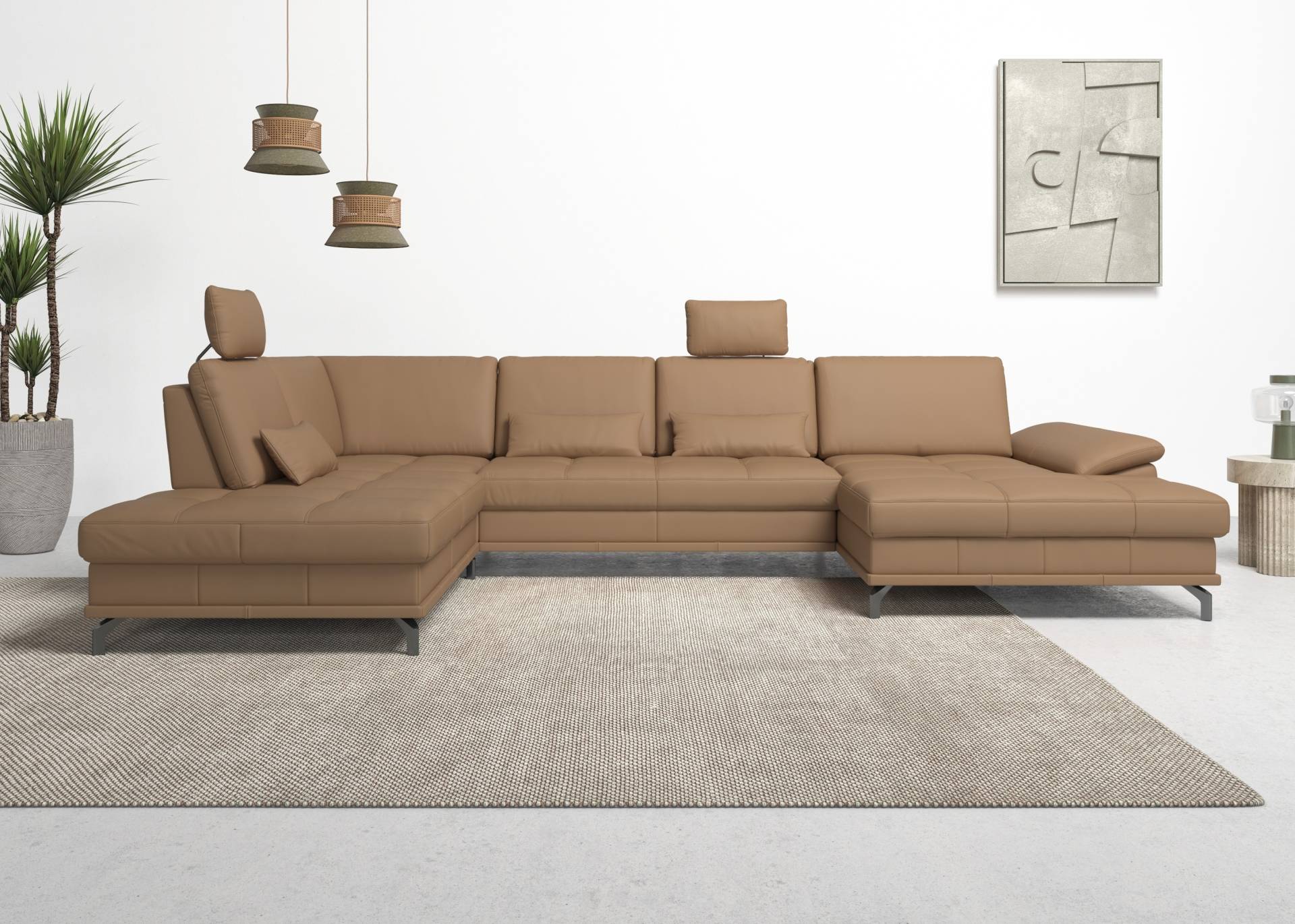 Places of Style Wohnlandschaft »Costello U-Form, mit Sitztiefenverstellung, Armteilverstellung und«, 3 Nierenkissen, optional Bettfunktion und Bettkasten Places of Style Wohnlandschaft »Costello U-Form, mit Sitztiefenverstellung, Armteilverstellung und«, 3 Nierenkissen, optional Bettfunktion und Bettkasten von PLACES OF STYLE