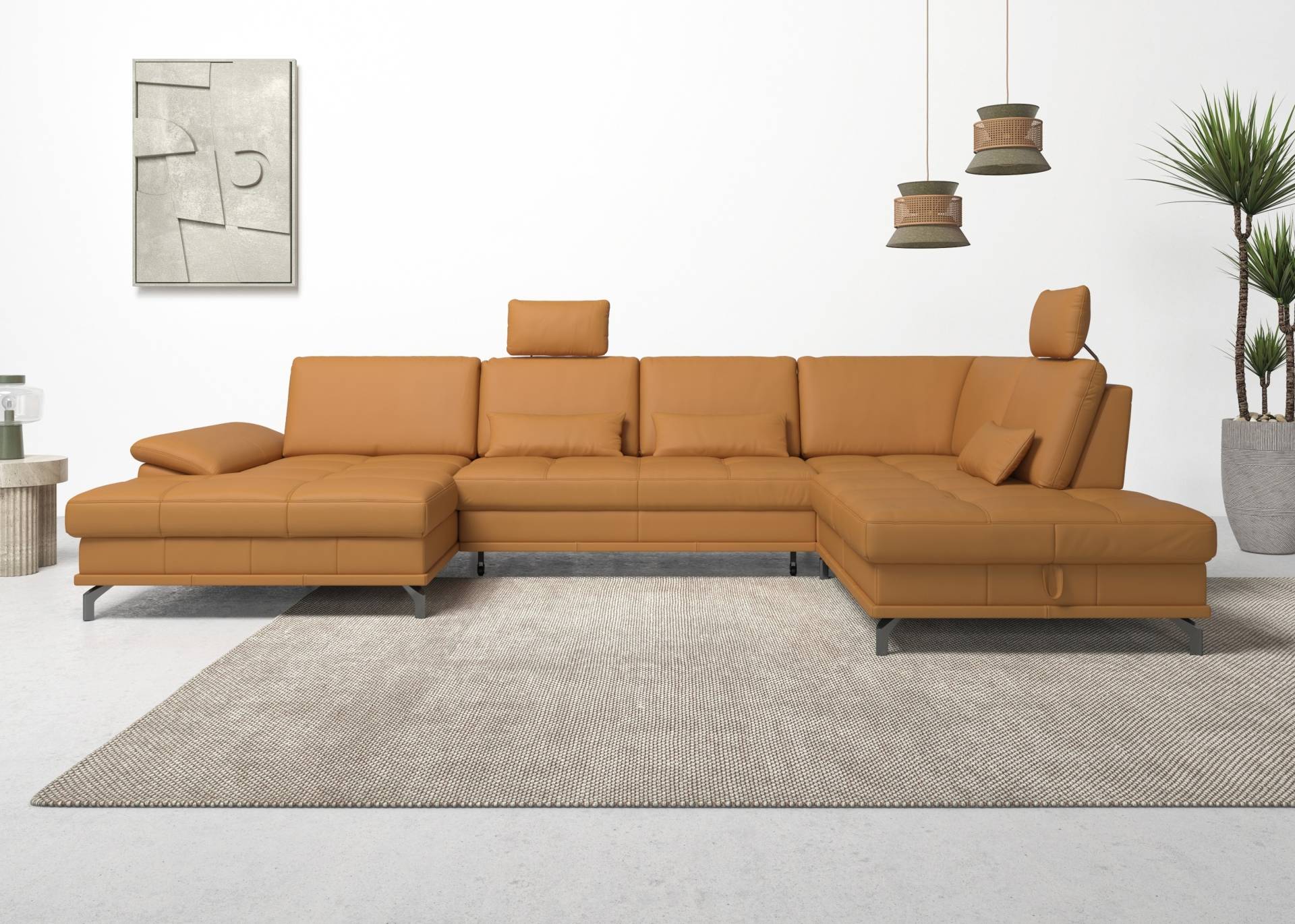 Places of Style Wohnlandschaft »Costello U-Form, mit Sitztiefenverstellung, Armteilverstellung und«, 3 Nierenkissen, optional Bettfunktion und Bettkasten Places of Style Wohnlandschaft »Costello U-Form, mit Sitztiefenverstellung, Armteilverstellung und«, 3 Nierenkissen, optional Bettfunktion und Bettkasten von PLACES OF STYLE