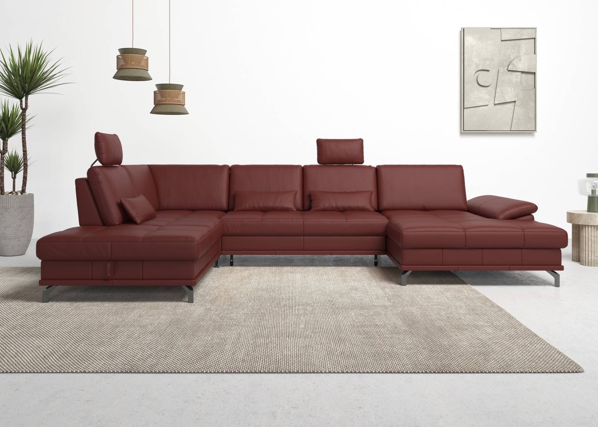 Places of Style Wohnlandschaft »Costello U-Form, mit Sitztiefenverstellung, Armteilverstellung und«, 3 Nierenkissen, optional Bettfunktion und Bettkasten Places of Style Wohnlandschaft »Costello U-Form, mit Sitztiefenverstellung, Armteilverstellung und«, 3 Nierenkissen, optional Bettfunktion und Bettkasten von PLACES OF STYLE
