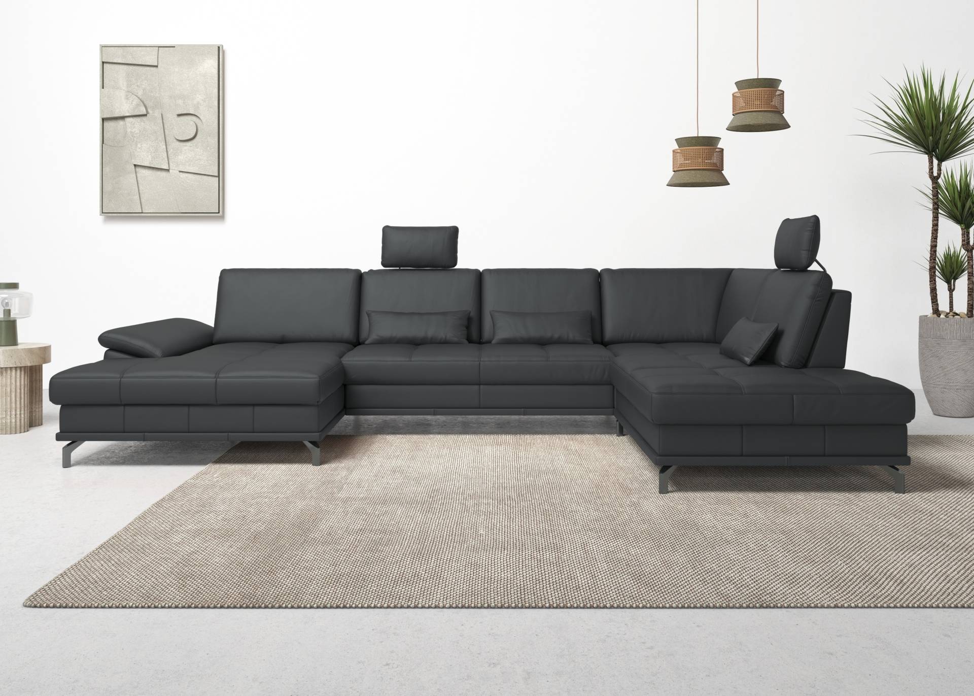 Places of Style Wohnlandschaft »Costello U-Form, mit Sitztiefenverstellung, Armteilverstellung und«, 3 Nierenkissen, optional Bettfunktion und Bettkasten Places of Style Wohnlandschaft »Costello U-Form, mit Sitztiefenverstellung, Armteilverstellung und«, 3 Nierenkissen, optional Bettfunktion und Bettkasten von PLACES OF STYLE