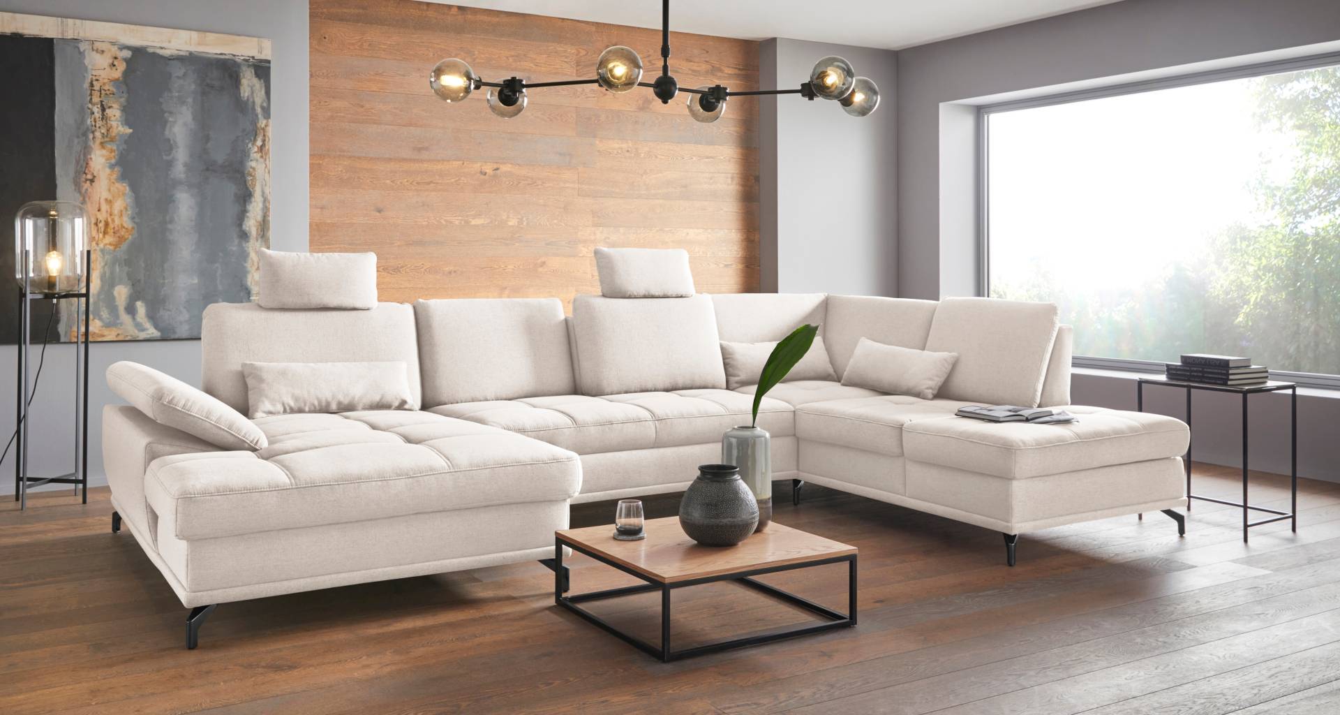 Places of Style Wohnlandschaft »Costello U-Form, mit Sitztiefenverstellung, Armteilverstellung und«, 3 Nierenkissen, optional Bettfunktion und Bettkasten Places of Style Wohnlandschaft »Costello U-Form, mit Sitztiefenverstellung, Armteilverstellung und«, 3 Nierenkissen, optional Bettfunktion und Bettkasten von PLACES OF STYLE