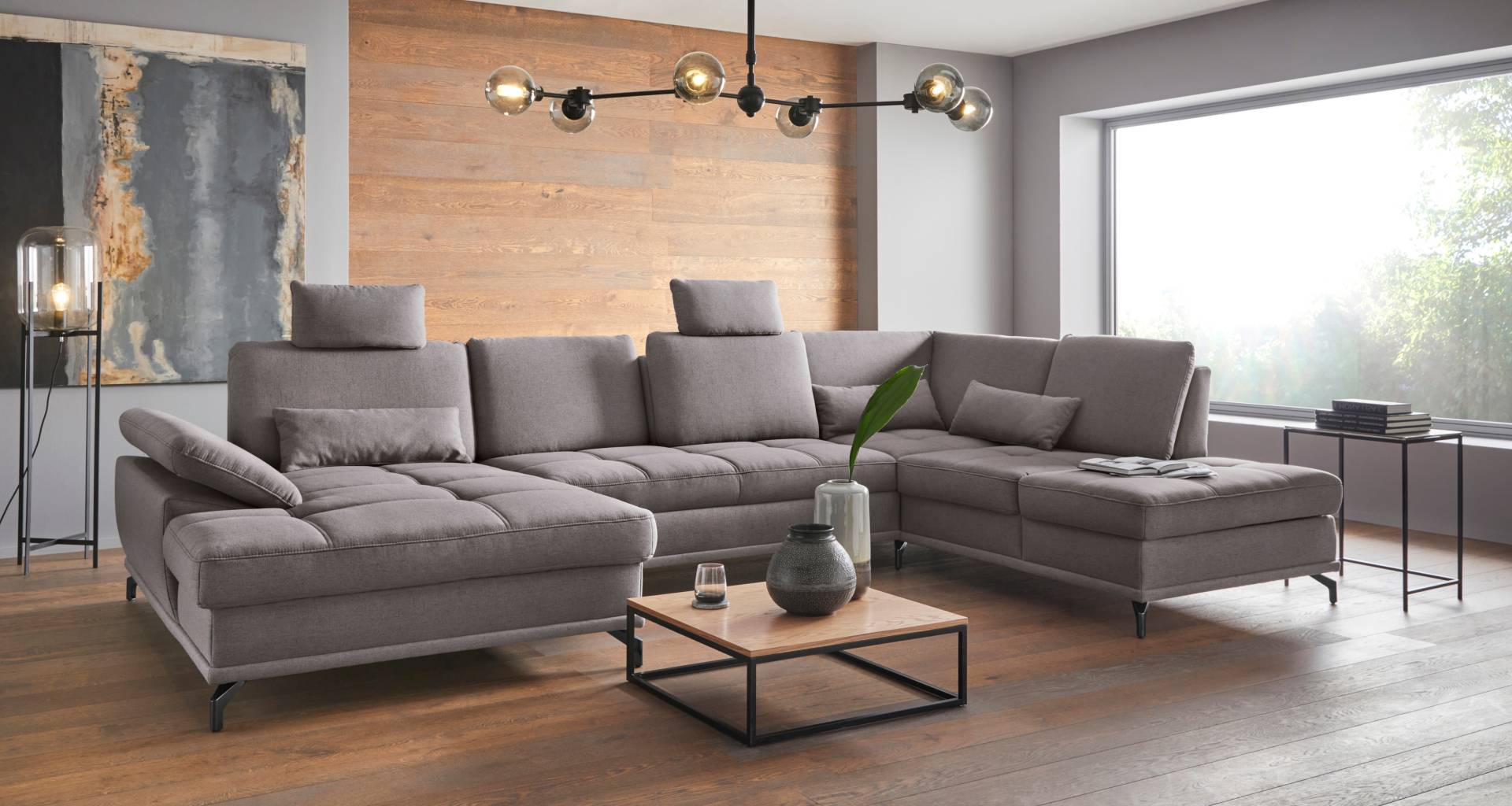Places of Style Wohnlandschaft »Costello U-Form, mit Sitztiefenverstellung, Armteilverstellung und«, 3 Nierenkissen, optional Bettfunktion und Bettkasten Places of Style Wohnlandschaft »Costello U-Form, mit Sitztiefenverstellung, Armteilverstellung und«, 3 Nierenkissen, optional Bettfunktion und Bettkasten von PLACES OF STYLE