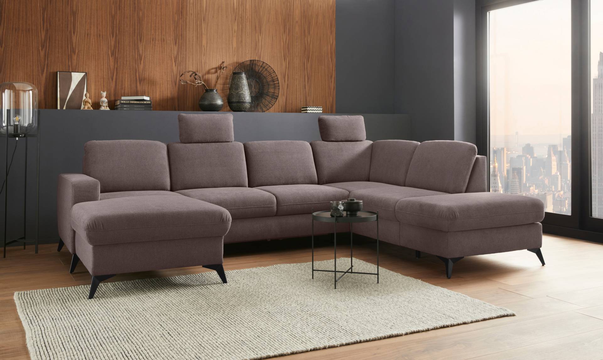 Places of Style Wohnlandschaft »Lolland U-Form«, Wahlweise mit Bettfunktion und Stauraum, auch mit abwischbarem Bezug Places of Style Wohnlandschaft »Lolland U-Form«, Wahlweise mit Bettfunktion und Stauraum, auch mit abwischbarem Bezug von PLACES OF STYLE