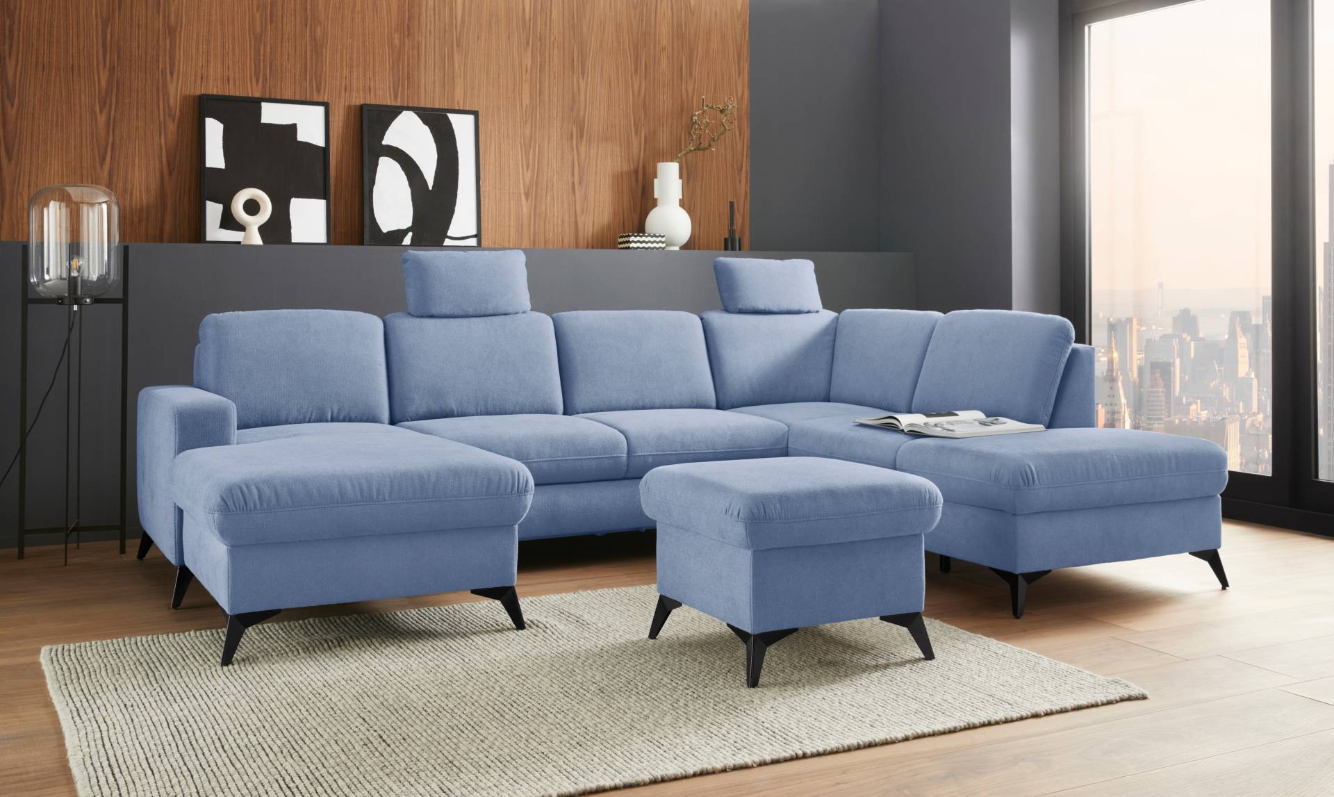 Places of Style Wohnlandschaft »Lolland U-Form«, Wahlweise mit Bettfunktion und Stauraum, auch mit abwischbarem Bezug Places of Style Wohnlandschaft »Lolland U-Form«, Wahlweise mit Bettfunktion und Stauraum, auch mit abwischbarem Bezug von PLACES OF STYLE