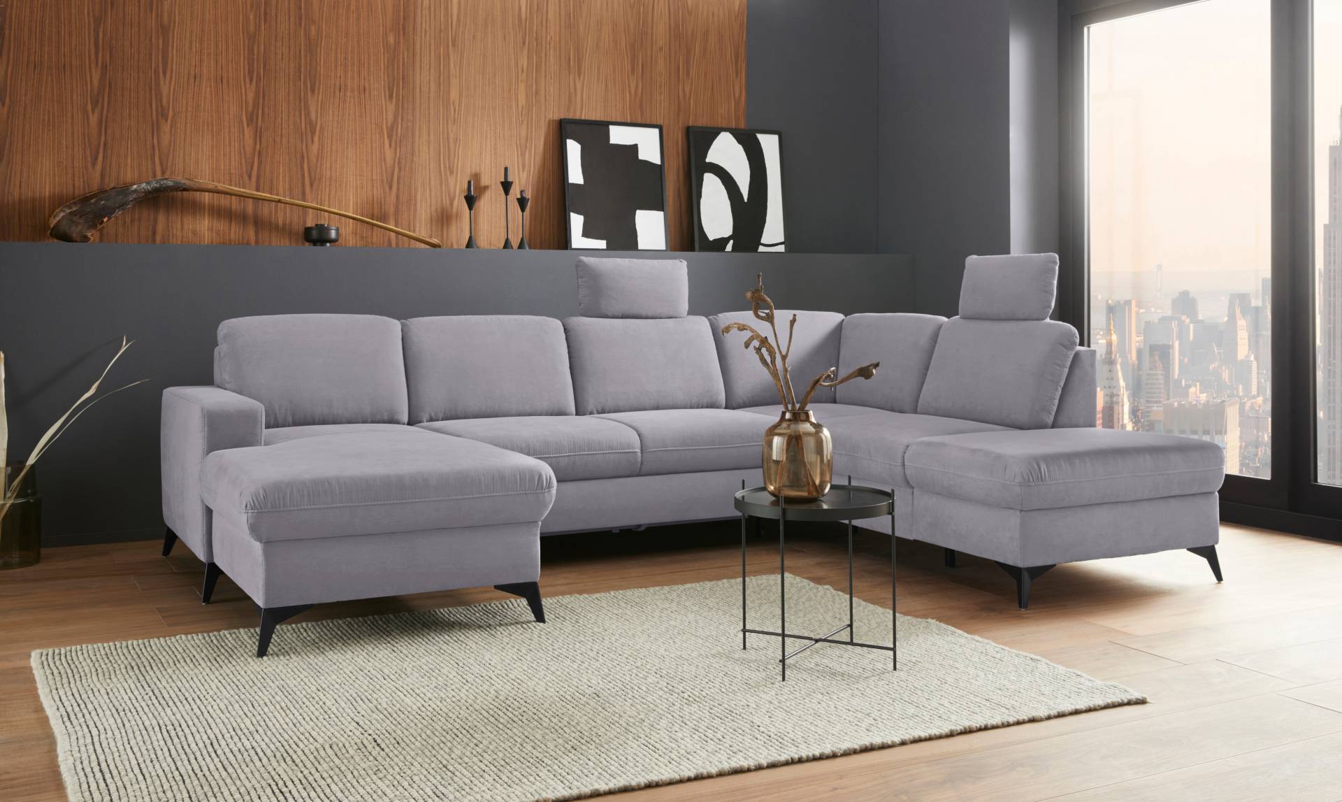 Places of Style Wohnlandschaft »Lolland U-Form«, Wahlweise mit Bettfunktion und Stauraum, auch mit abwischbarem Bezug Places of Style Wohnlandschaft »Lolland U-Form«, Wahlweise mit Bettfunktion und Stauraum, auch mit abwischbarem Bezug von PLACES OF STYLE