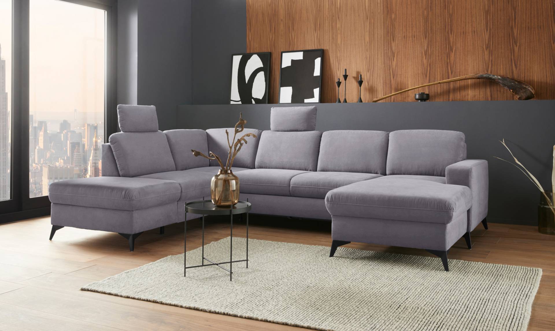 Places of Style Wohnlandschaft »Lolland U-Form«, Wahlweise mit Bettfunktion und Stauraum, auch mit abwischbarem Bezug Places of Style Wohnlandschaft »Lolland U-Form«, Wahlweise mit Bettfunktion und Stauraum, auch mit abwischbarem Bezug von PLACES OF STYLE