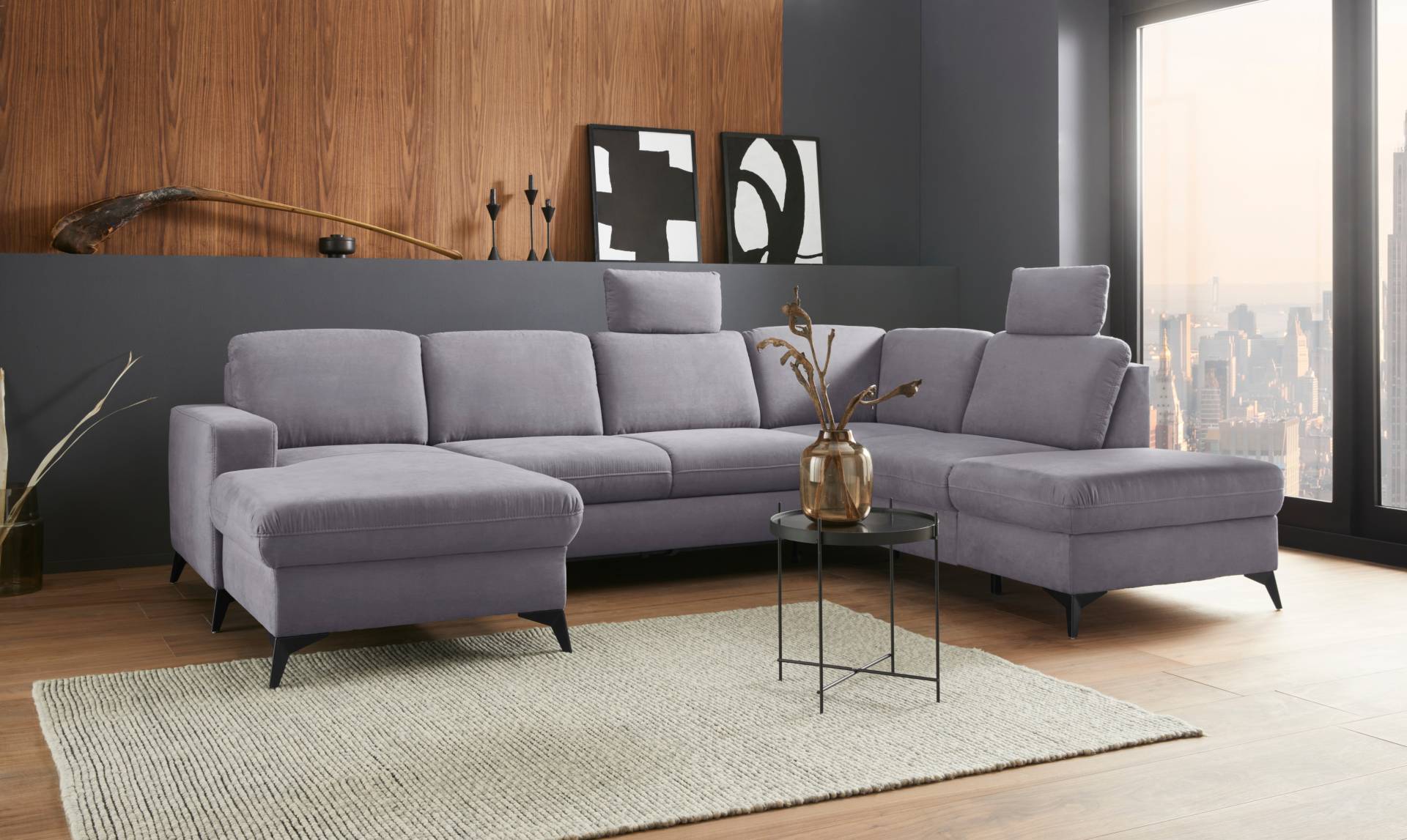 Places of Style Wohnlandschaft »Lolland U-Form«, Wahlweise mit Bettfunktion und Stauraum, auch mit abwischbarem Bezug Places of Style Wohnlandschaft »Lolland U-Form«, Wahlweise mit Bettfunktion und Stauraum, auch mit abwischbarem Bezug von PLACES OF STYLE