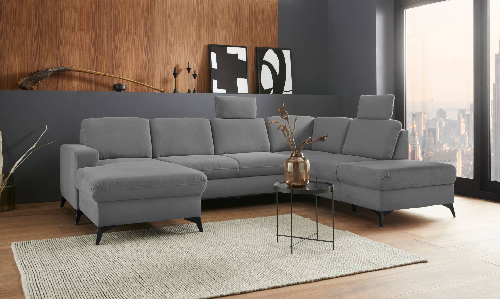 Places of Style Wohnlandschaft »Lolland U-Form«, Wahlweise mit Bettfunktion und Stauraum, auch mit abwischbarem Bezug Places of Style Wohnlandschaft »Lolland U-Form«, Wahlweise mit Bettfunktion und Stauraum, auch mit abwischbarem Bezug von PLACES OF STYLE