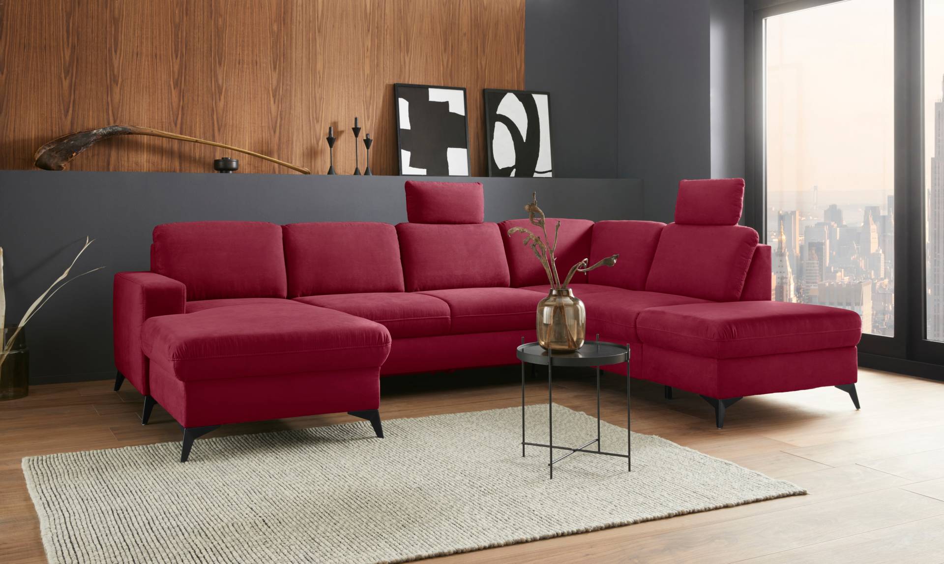 Places of Style Wohnlandschaft »Lolland U-Form«, Wahlweise mit Bettfunktion und Stauraum, auch mit abwischbarem Bezug Places of Style Wohnlandschaft »Lolland U-Form«, Wahlweise mit Bettfunktion und Stauraum, auch mit abwischbarem Bezug von PLACES OF STYLE
