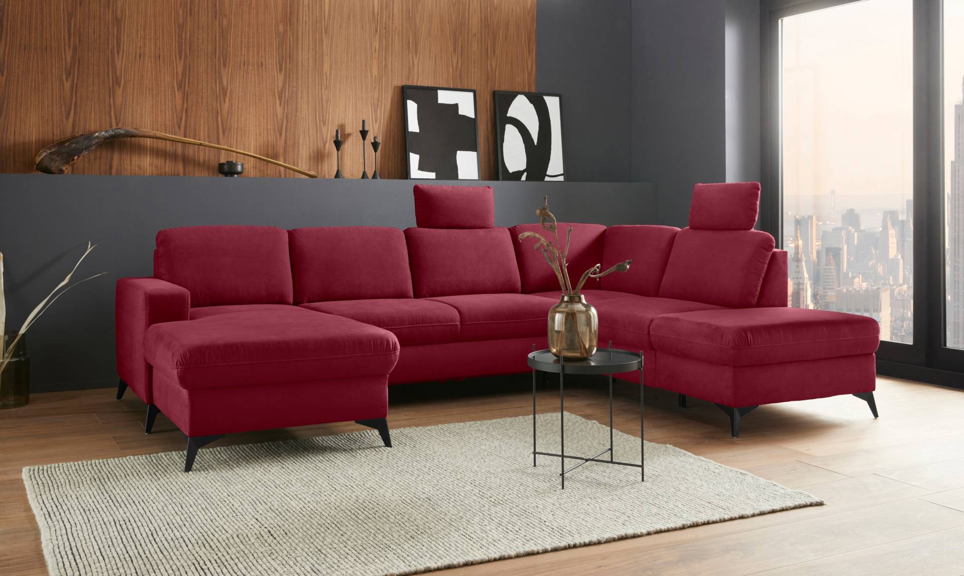 Places of Style Wohnlandschaft »Lolland U-Form«, Wahlweise mit Bettfunktion und Stauraum, auch mit abwischbarem Bezug Places of Style Wohnlandschaft »Lolland U-Form«, Wahlweise mit Bettfunktion und Stauraum, auch mit abwischbarem Bezug von PLACES OF STYLE