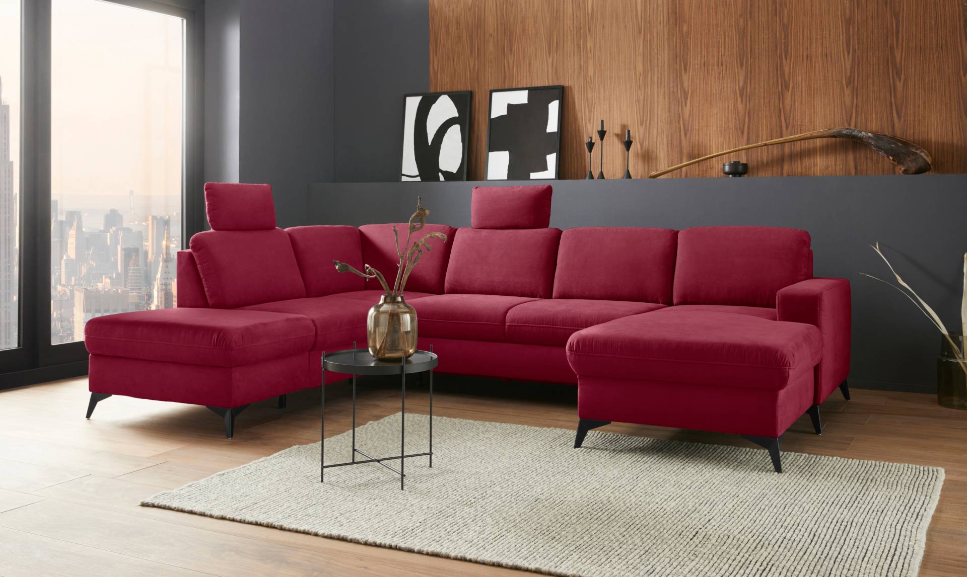 Places of Style Wohnlandschaft »Lolland U-Form«, Wahlweise mit Bettfunktion und Stauraum, auch mit abwischbarem Bezug Places of Style Wohnlandschaft »Lolland U-Form«, Wahlweise mit Bettfunktion und Stauraum, auch mit abwischbarem Bezug von PLACES OF STYLE