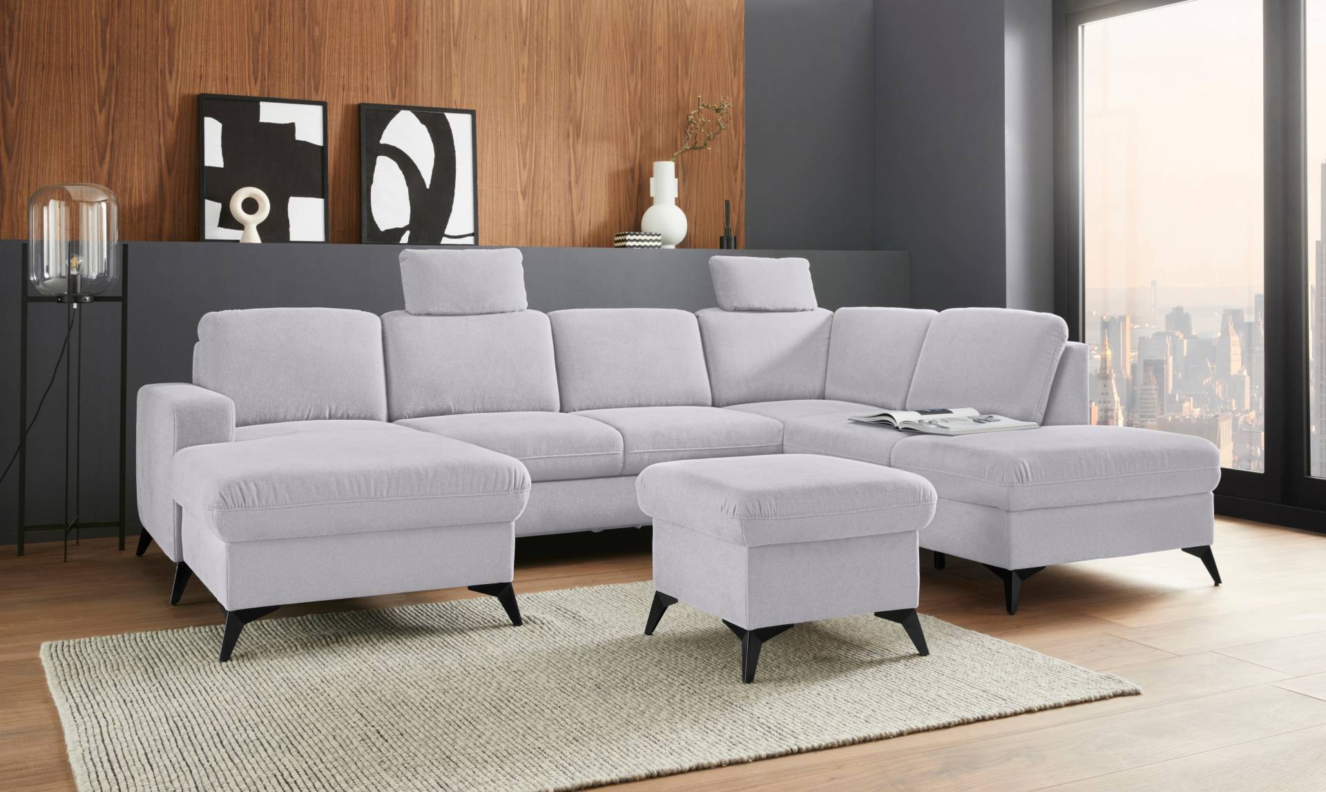 Places of Style Wohnlandschaft »Lolland U-Form«, Wahlweise mit Bettfunktion und Stauraum, auch mit abwischbarem Bezug Places of Style Wohnlandschaft »Lolland U-Form«, Wahlweise mit Bettfunktion und Stauraum, auch mit abwischbarem Bezug von PLACES OF STYLE