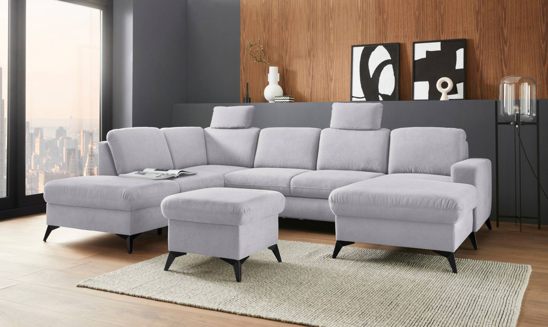 Places of Style Wohnlandschaft »Lolland U-Form«, Wahlweise mit Bettfunktion und Stauraum, auch mit abwischbarem Bezug Places of Style Wohnlandschaft »Lolland U-Form«, Wahlweise mit Bettfunktion und Stauraum, auch mit abwischbarem Bezug von PLACES OF STYLE
