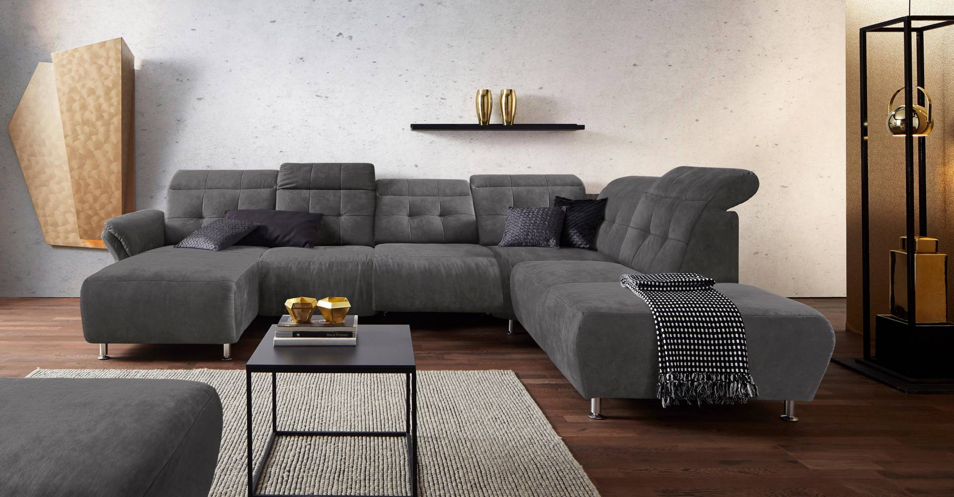 Places of Style Wohnlandschaft »Manhattan U-Form«, 2 Sitze mit elektrischer Relaxfunktion, verstellbare Armlehnen Places of Style Wohnlandschaft »Manhattan U-Form«, 2 Sitze mit elektrischer Relaxfunktion, verstellbare Armlehnen von PLACES OF STYLE