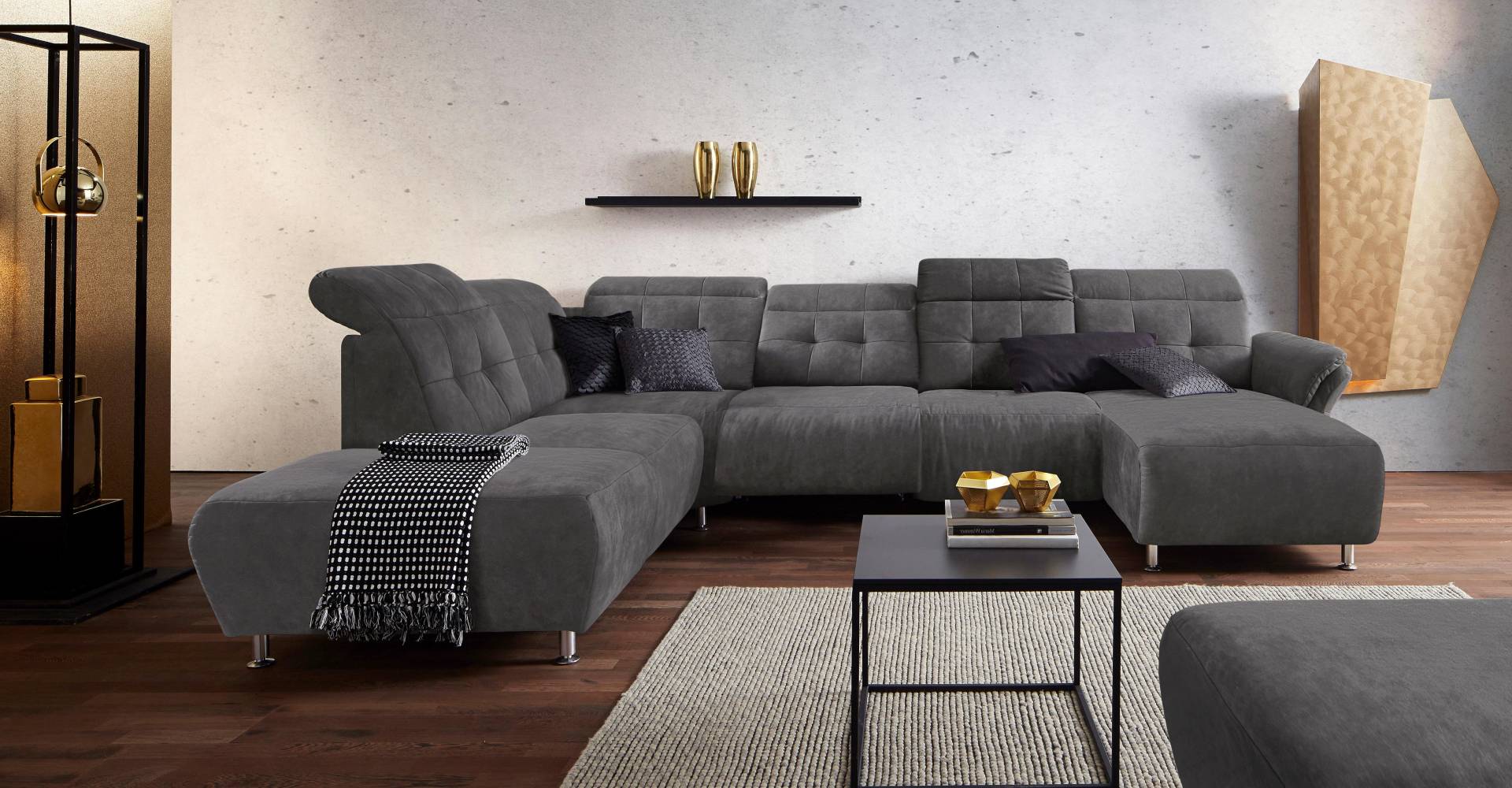 Places of Style Wohnlandschaft »Manhattan U-Form«, 2 Sitze mit elektrischer Relaxfunktion, verstellbare Armlehnen Places of Style Wohnlandschaft »Manhattan U-Form«, 2 Sitze mit elektrischer Relaxfunktion, verstellbare Armlehnen von PLACES OF STYLE