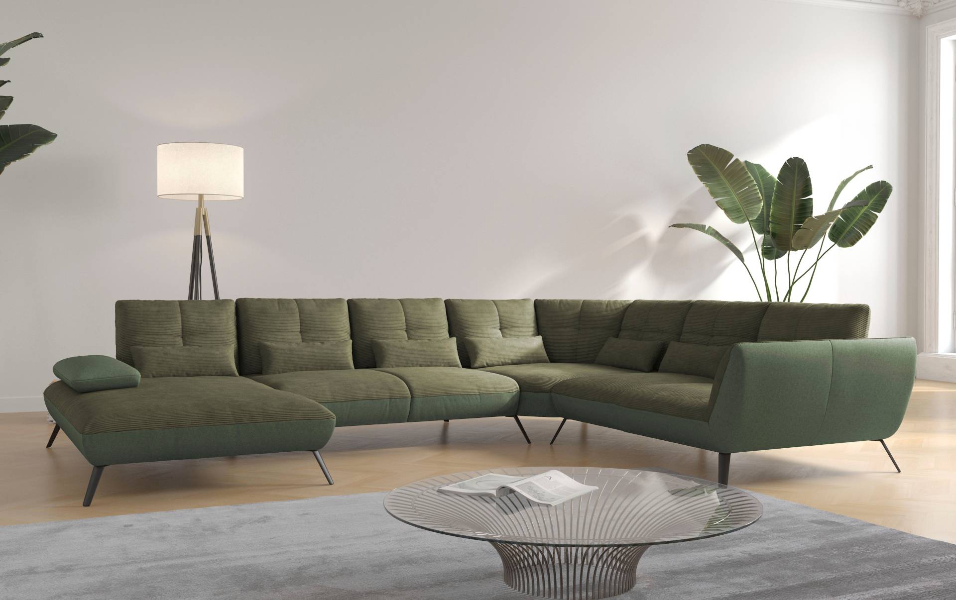 Places of Style Wohnlandschaft »Mikado U-Form«, inkl. Sitztiefenverstellung und Armteilverstellung Places of Style Wohnlandschaft »Mikado U-Form«, inkl. Sitztiefenverstellung und Armteilverstellung von PLACES OF STYLE