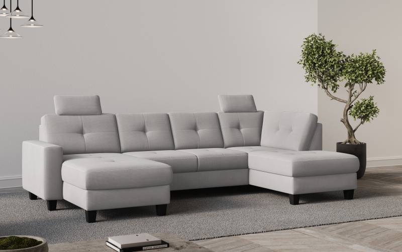 Places of Style Wohnlandschaft »Varese«, Kreuznaht in beige von PLACES OF STYLE