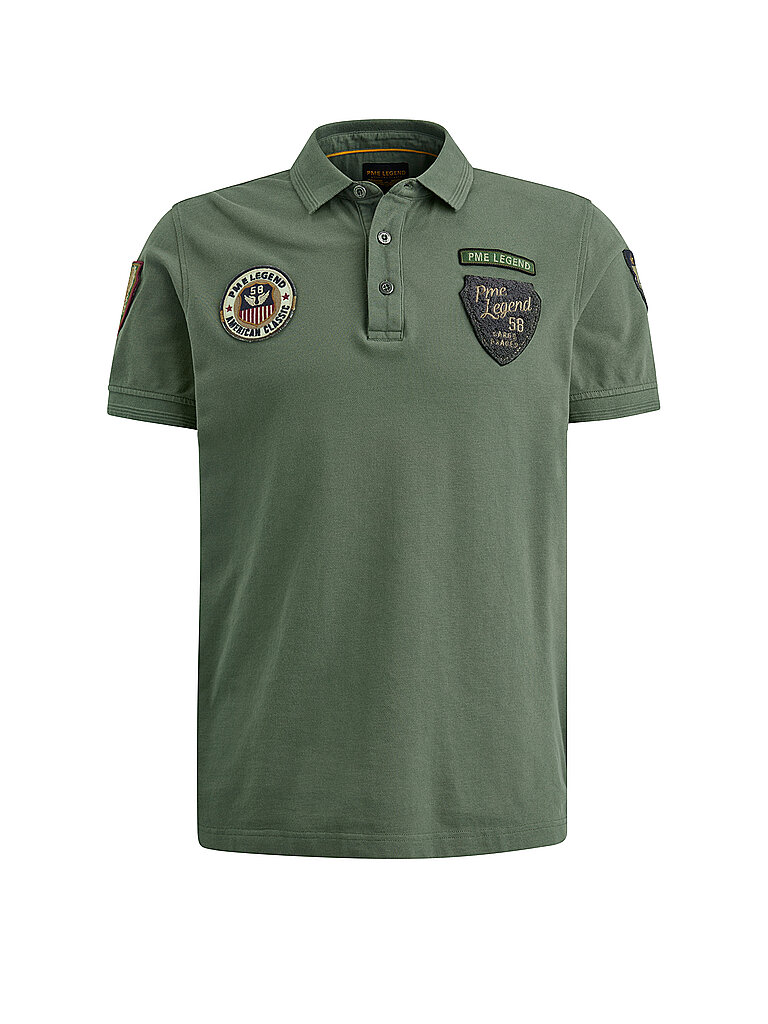 PME LEGEND Poloshirt olive | L von PME LEGEND