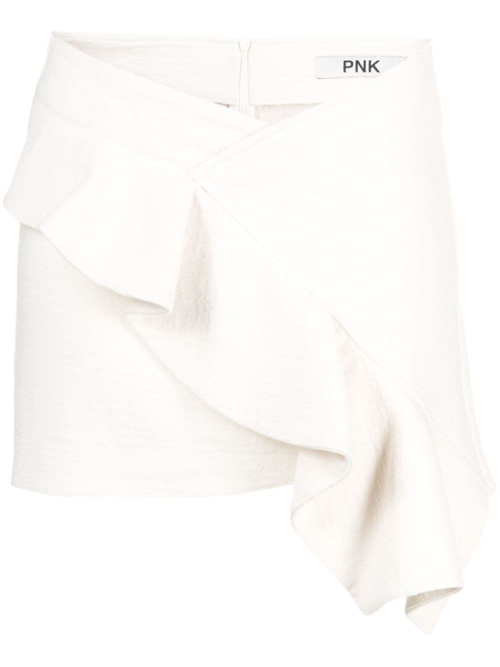PNK draped-ruffle asymmetric miniskirt - Neutrals von PNK