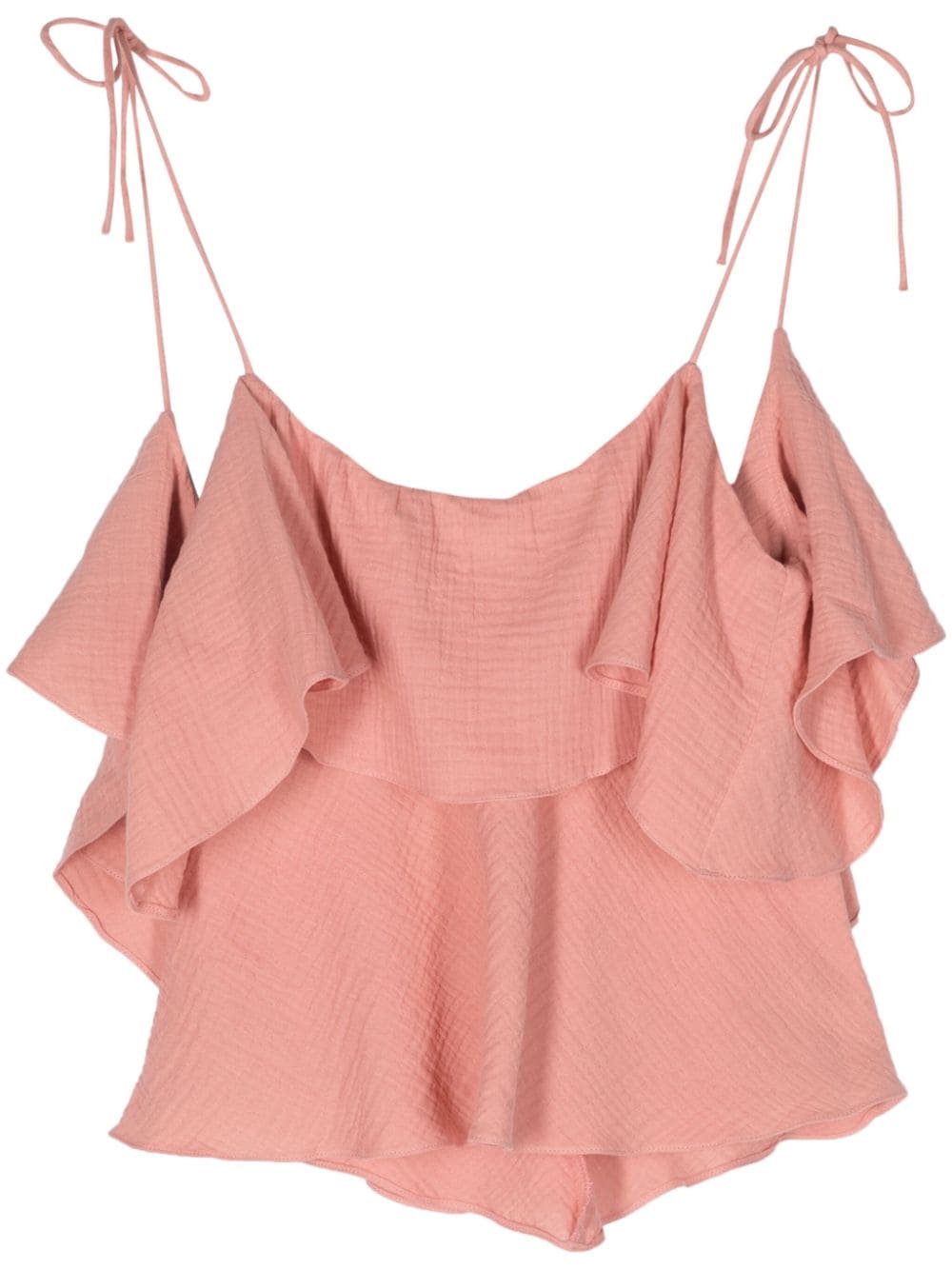 PNK layered open-back tank top - Pink von PNK