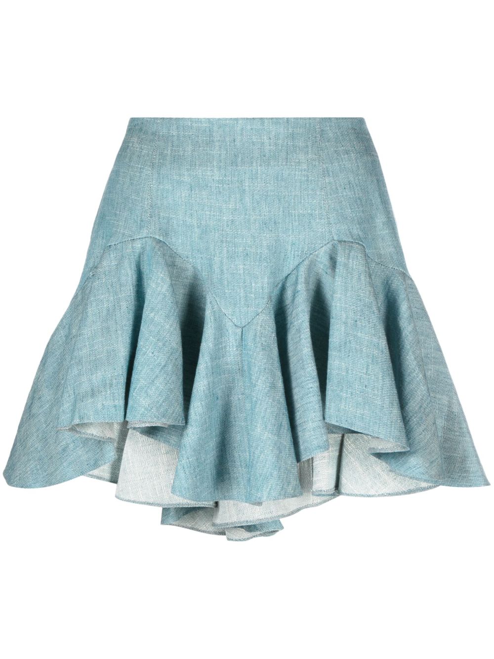 PNK low-rise fluted miniskirt - Blue von PNK