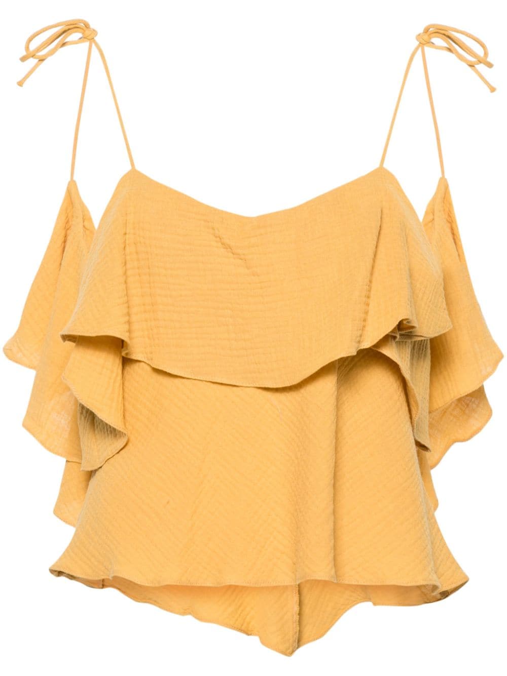 PNK open-back cotton top - Yellow von PNK