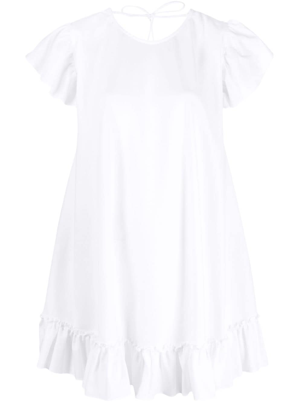 PNK ruffled cotton poplin minidress - White von PNK