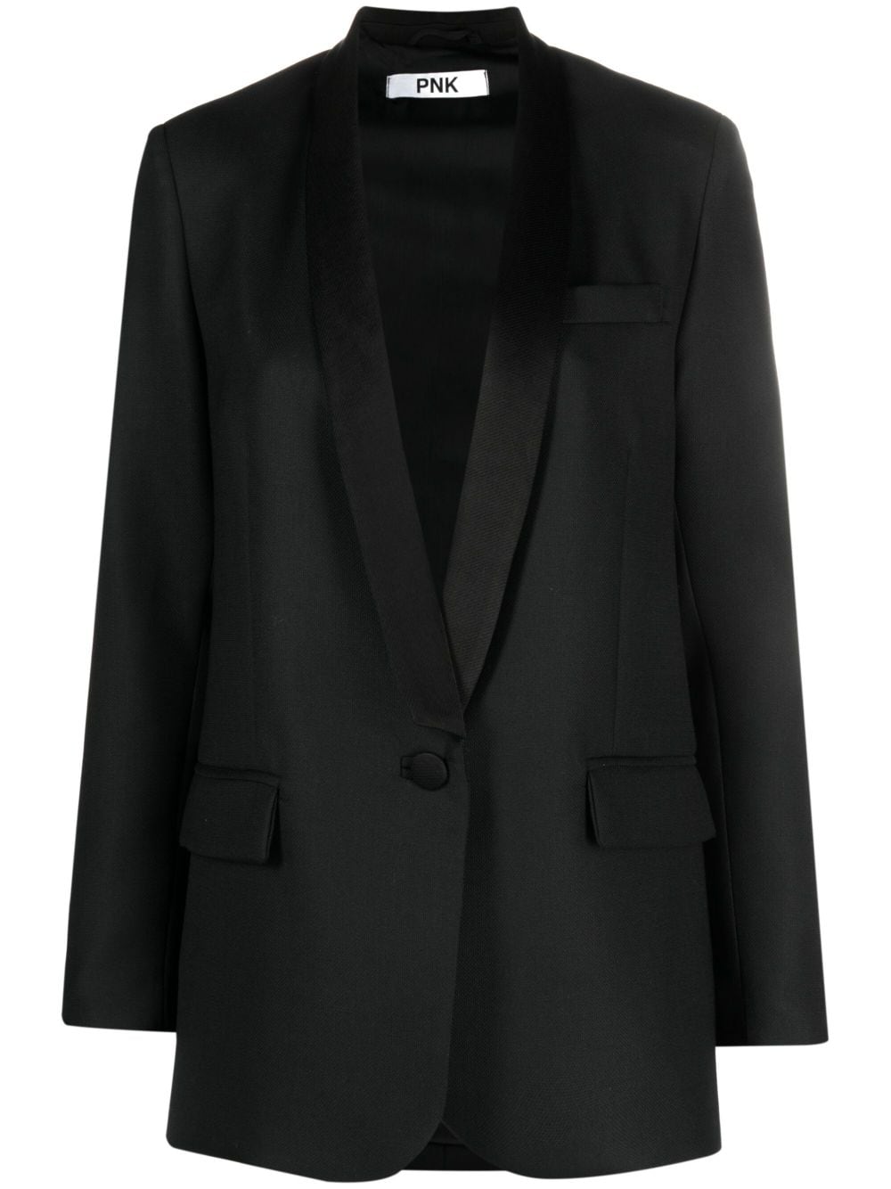 PNK single-breasted wool blazer - Black von PNK