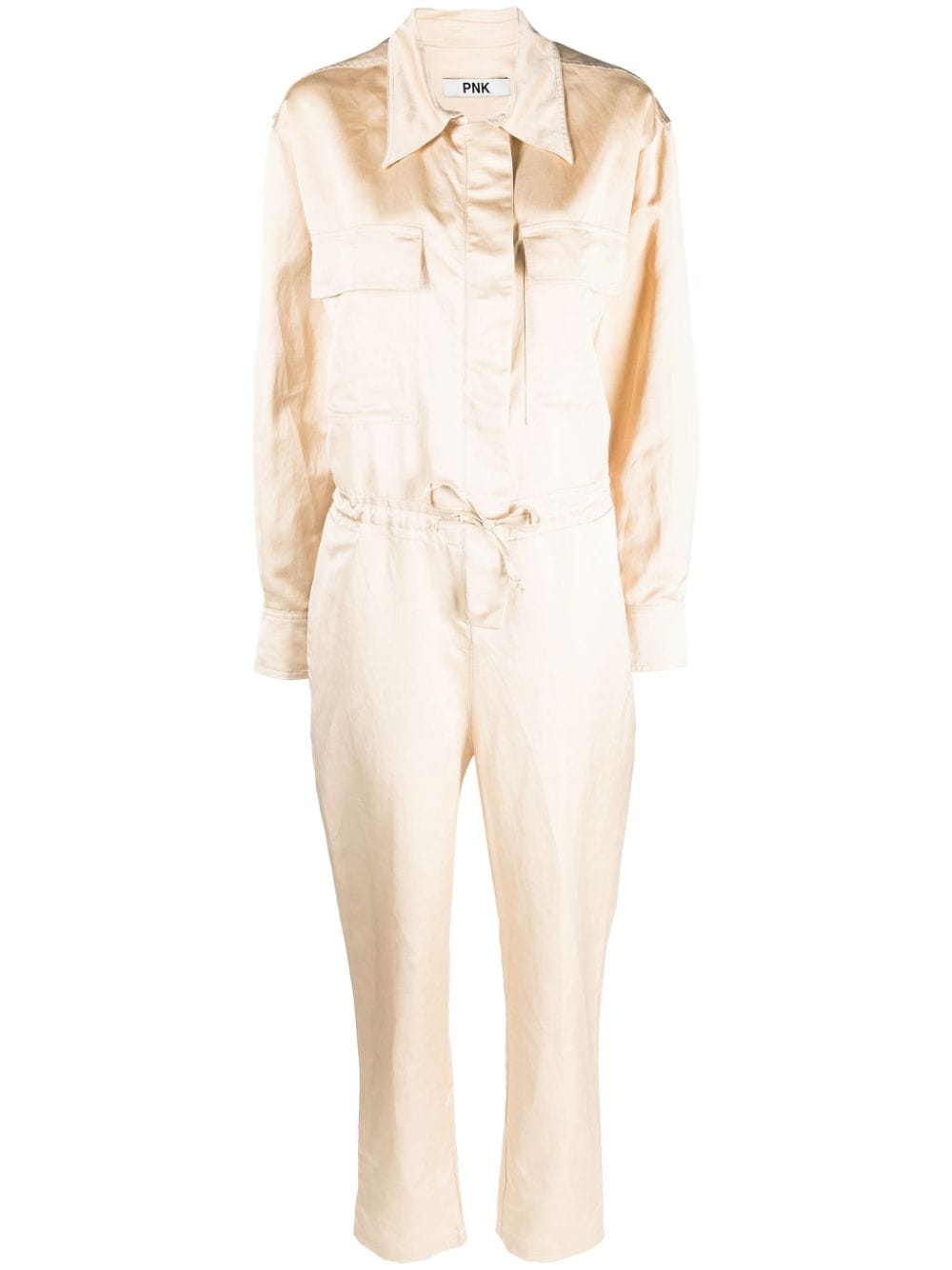 PNK straight-leg long-sleeve jumpsuit - Neutrals von PNK