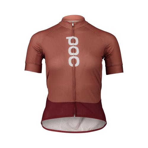 Einzelstück POC Ws Essential Road Logo Jersey - Himalayan Salt/Garnet Red (Grösse: XL) von POC