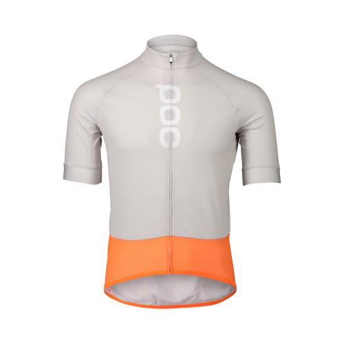 POC Ms Essential Road Logo Jersey - Granite Grey/Zink Orange (Grösse: M) von POC