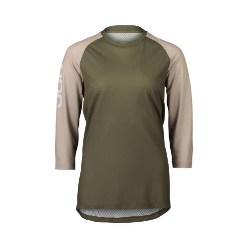 POC Ws MTB Pure 3/4 Jersey - Epidote Green/Light Sandstone Beige (Grösse: M) von POC