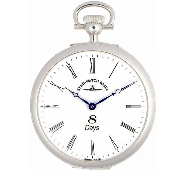 8 Tage Taschenuhr Handaufzug, ZENO Sterling Silber römisch von POCKET