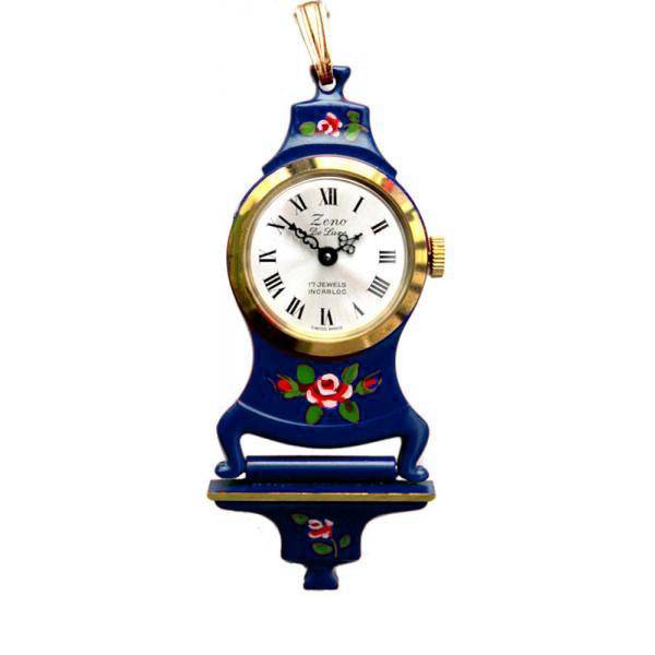 Anhängeuhr Neuchateloise von ZENO De Luxe Swiss, blau Anhängeuhr Neuchateloise von ZENO De Luxe Swiss, blau von POCKET