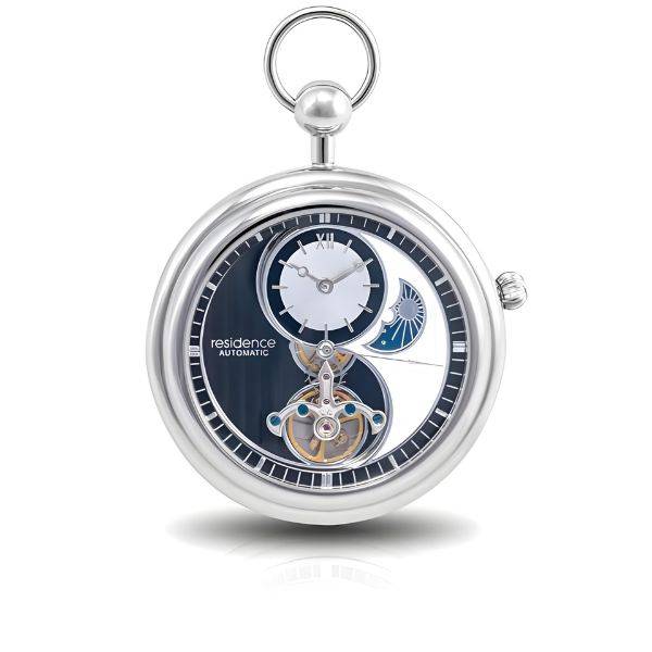 Automatik Taschenuhr, Residence Yin Yang Sichtunruh, Tag & Nacht silber Automatik Taschenuhr, Residence Yin Yang Sichtunruh, Tag & Nacht silber von POCKET
