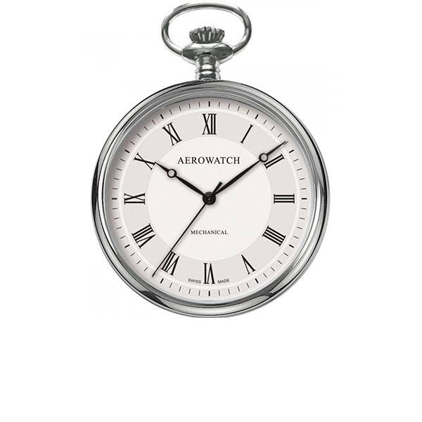 Klassik Taschenuhr Handaufzug, Aerowatch Lepine Stahl Klassik Taschenuhr Handaufzug, Aerowatch Lepine Stahl von POCKET