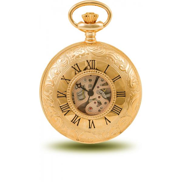 Klassik Taschenuhr Handaufzug, Doppelsavonette Skelett doré Klassik Taschenuhr Handaufzug, Doppelsavonette Skelett doré von POCKET