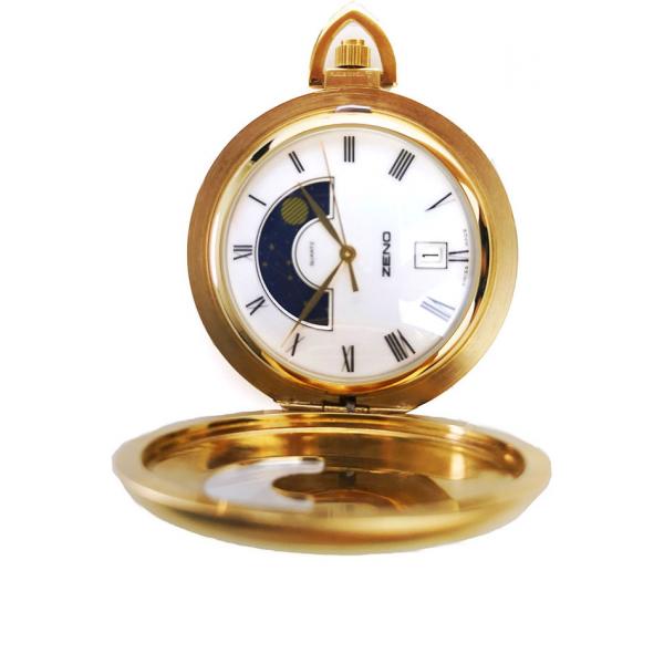 Mondphasen Taschenuhr Quartz, weiss mit Deckel römisch Mondphasen Taschenuhr Quartz, weiss mit Deckel römisch von POCKET