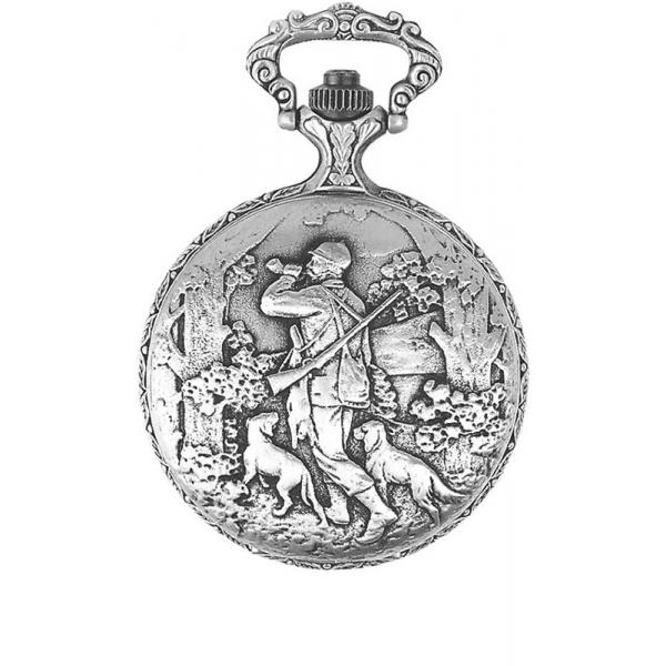 Vintage Taschenuhr Handaufzug, Jäger mit Hunden chromé Vintage Taschenuhr Handaufzug, Jäger mit Hunden chromé von POCKET